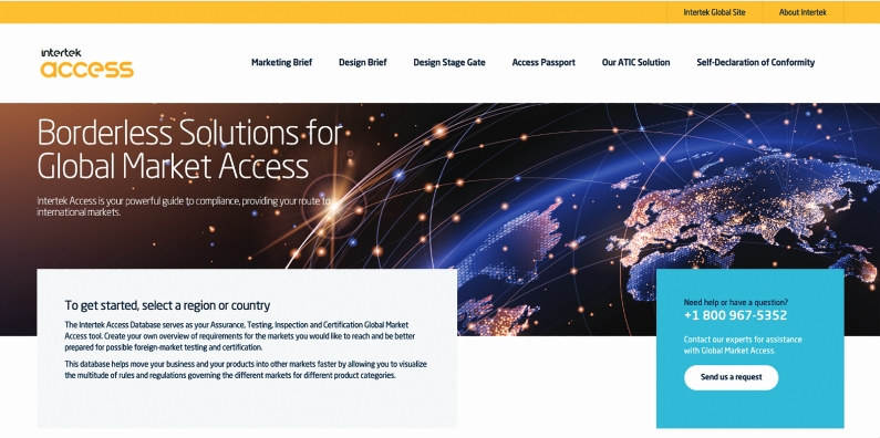 Intertek准入数据库在线工具